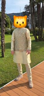 Pista Green Art Silk Kurta Pajama With Jacket, Ophalen of Verzenden, Zo goed als nieuw