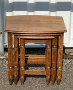 Vintage Nesting Tables in Oak, 1950s, Set of 3, Ophalen of Verzenden