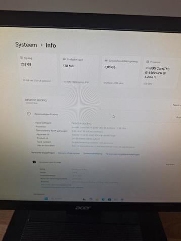 Complete pc met i5 processor en 256gb ssd  beschikbaar voor biedingen
