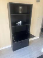 Zwarte boekenkast / wijnkast 170x75, Huis en Inrichting, Ophalen, 50 tot 100 cm, Zo goed als nieuw, 150 tot 200 cm