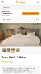 Nieuw!! Emma metalen bed + hybrid II matras, Huis en Inrichting, Slaapkamer | Bedden, Ophalen, Zo goed als nieuw, Tweepersoons