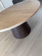 Japandi Travertine look stenen TAFELBLAD 130 cm, Rond, Nieuw, Ophalen of Verzenden, Overige materialen