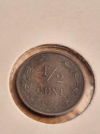 Willem III halve cent 1878 - Prachtige kwaliteit!, Postzegels en Munten, Munten | Nederland, Verzenden, Koning Willem III, Losse munt