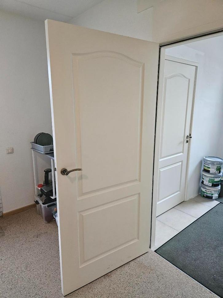 Deuren, Doe-het-zelf en Verbouw, Deuren en Horren, Gebruikt, Binnendeur, 200 tot 215 cm, Hout, Ophalen