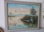Zeer fraai oud Olieverf schilderij Gesigneerd K. Veldman met, Antiek en Kunst, Kunst | Schilderijen | Klassiek, Ophalen of Verzenden