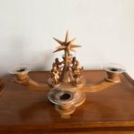 Erzgebirge volkskunst, kaarsenhouder met engelenkoor, Ophalen of Verzenden