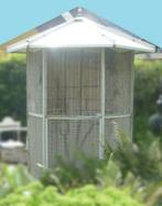 6-hoekige aluminium buiten volière, Dieren en Toebehoren, Vogels | Hokken en Kooien, Ophalen, Gebruikt, Aluminium, Volière