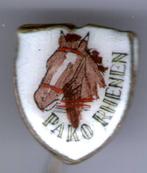 PAKO Rhenen email op zilverkleurig paarden speldje ( N_011 ), Verzamelen, Speldjes, Pins en Buttons, Verzenden, Nieuw, Dier of Natuur