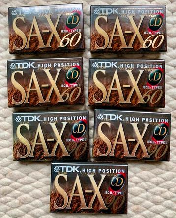 NOS TDK SA-X60 & SA-X90 NIEUW cassettebandjes SAX 60 90 SA-X beschikbaar voor biedingen