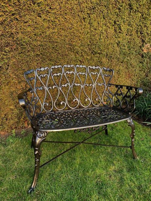Opgeknapte metalen tuinbank, Tuin en Terras, Tuinmeubel-accessoires, Nieuw, Ophalen of Verzenden