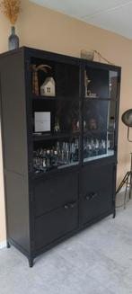 Industriële kast met glazen deuren, Ophalen, Met deur(en), 100 tot 150 cm, Zo goed als nieuw