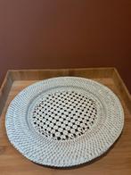 Decoratie Bord - Wit Rotan, Huis en Inrichting, Woonaccessoires | Onderzetters, Ophalen of Verzenden, Zo goed als nieuw, Bord