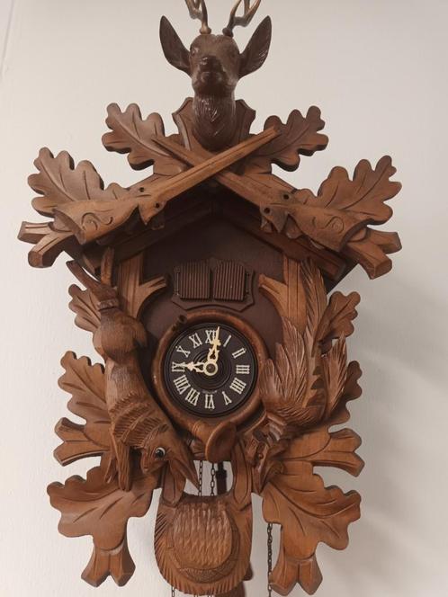 Koekoeksklok Zwarte Woud  met Thorens Uurwerk, Antiek en Kunst, Antiek | Klokken, Ophalen of Verzenden