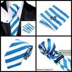 Dennis Gadgets: 100 % zijden stropdas ( 3 delig !! ) DG 0415, Ophalen of Verzenden, Nieuw, Blauw, Met patroon