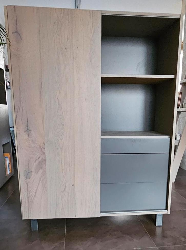 Kast met schuifdeur en 3 laden, Huis en Inrichting, Kasten | Overige, Gebruikt, Ophalen