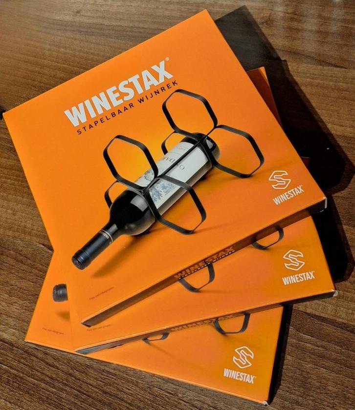 Wijnrek Stax 3x NIEUW in doos, Huis en Inrichting, Woonaccessoires | Wijnrekken, Nieuw, Minder dan 50 cm, Metaal, 5 tot 15 flessen