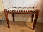 Japandi Bohemian Basic Scandinavisch bankje krukje, Huis en Inrichting, Ophalen of Verzenden, Zo goed als nieuw, Hout