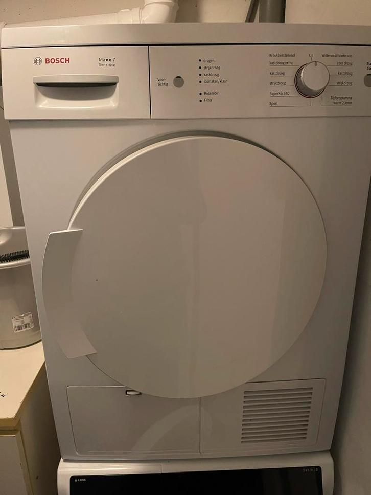 Bosch Maxx 7 Sensitive Droger, Witgoed en Apparatuur, Wasdrogers, Gebruikt, Condens, Voorlader, 6 tot 8 kg, 85 tot 90 cm, Anti-kreukfase