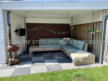 Goedkope hoekbanken Houten tuinset Loungeset Hoekbank beschikbaar voor biedingen