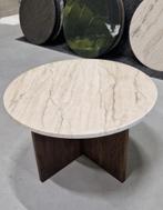 UNIEKE DEALS! Salontafel Rond Marmer/Kwartsiet met Hout, Huis en Inrichting, Tafels | Salontafels, Splendore stone, 50 tot 100 cm