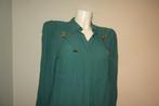 Elisabetta Franchi chique groene blouse gouden hardware IT42, Zo goed als nieuw, Maat 36 (S), Groen, Elisabetta Franchi