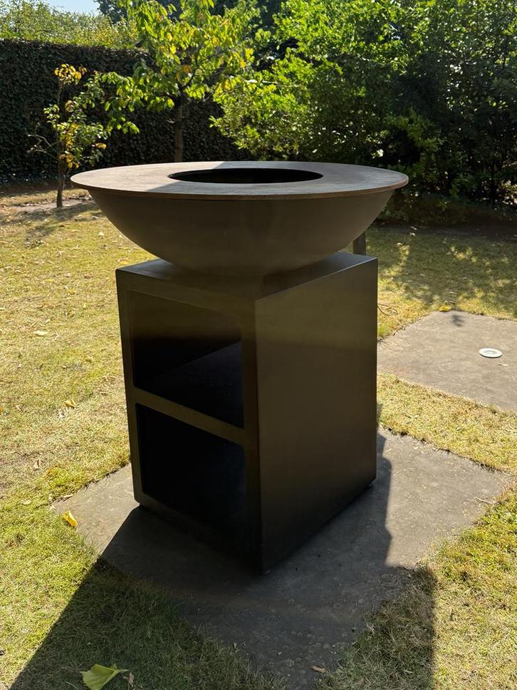 Quoco buitenkooktoestel – Nederlands product – Plancha/BBQ, Tuin en Terras, Houtskoolbarbecues, Zo goed als nieuw, Ophalen