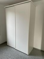 wit MDF hanglegkast, Moderne strakke witte MDF hanglegkast, 25 tot 50 cm, 100 tot 150 cm, Met hangruimte