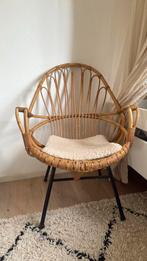 Rotanstoel retro, Huis en Inrichting, Stoelen, Ophalen, Zo goed als nieuw, Eén