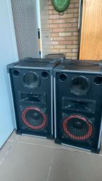 Zwarte geluidboxen skytec met discolight, Ophalen, Gebruikt, 60 tot 120 watt, Overige merken