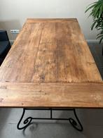 Antiek tafelblad met houten onderstel, Antiek en Kunst, Antiek | Meubels | Tafels, Ophalen