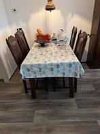 Eiken Eethoek met 4 Stoelen, Gebruikt, 100 tot 150 cm, Eikenhout, Ophalen of Verzenden