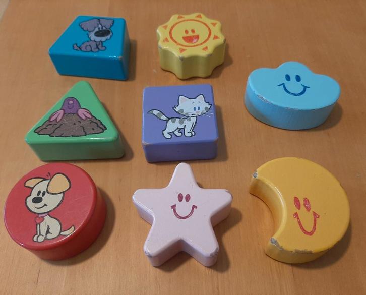 Houten vormenstoof Woezel en Pip, Kinderen en Baby's, Speelgoed | Overig, Gebruikt, Jongen of Meisje, Ophalen