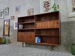 XL Mid Century Deens Design Wandmeubel | Teak Wand Kast, Huis en Inrichting, Kasten | Wandmeubels, Gebruikt, Met deur(en), 100 tot 150 cm