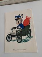 KONIJN POSTBODE. IN AUTO MET GROOT PAASEI. 1971, Verzamelen, Ansichtkaarten | Themakaarten, Ophalen of Verzenden, 1960 tot 1980