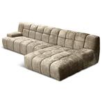 Vakken hoekbank in luxe trentino stof taupe direct leverbaar, 250 tot 300 cm, Hoekbank, Nieuw, Ophalen of Verzenden