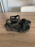 Stoere zwarte leren wedges Panamajack Julia b! 39, Uitgeest, Tweedekansshop, Zwart, Zo goed als nieuw