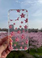 Roze sterren hoesje, Verzenden, Nieuw, IPhone 12 Pro Max, Frontje of Cover