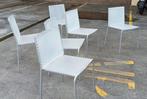 Set van 6 Desalto 'Zip' Eetkamerstoelen, Marco Maran, Italië, Huis en Inrichting, Stoelen, Ophalen, Gebruikt, Wit, Metaal