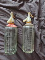 2 spuitwaterflessen vintage spuitwater, Ophalen of Verzenden