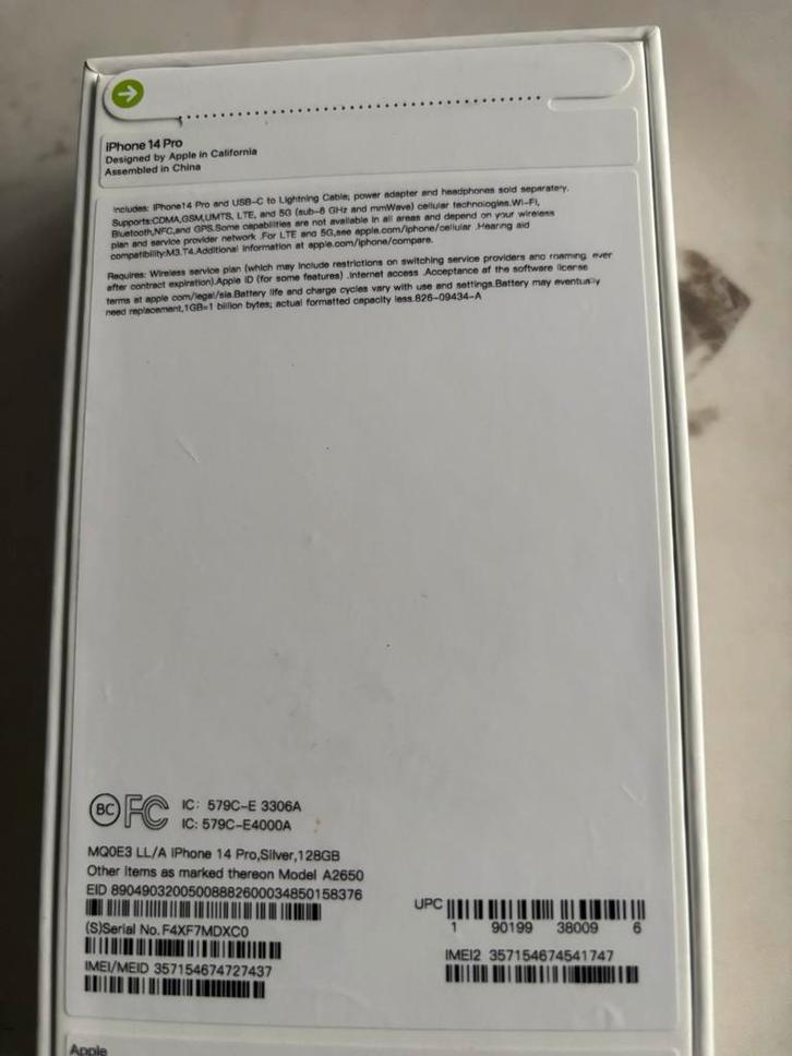 iPhone 14 Pro - Topconditie!, Telecommunicatie, Mobiele telefoons | Apple iPhone, Nieuw, 128 GB, Zonder abonnement, Zonder simlock