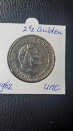 Zilveren rijksdaalder 1962 UNC, Ophalen of Verzenden, Koningin Juliana, 2½ gulden