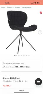 Zuiver OMG stoel, Huis en Inrichting, Stoelen, Ophalen, Gebruikt, Zwart, Vijf, Zes of meer stoelen