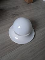 Witte bolvormige plafondlamp, Antiek en Kunst, Antiek | Emaille, Ophalen