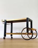 Gold and oak bar cart, Zo goed als nieuw, Ophalen