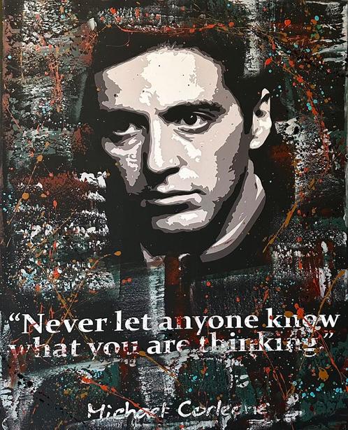 The Godfather- Mixed Media- Katoenen canvasdoek-100x80cm, Huis en Inrichting, Woonaccessoires | Schilderijen, Tekeningen en Foto's