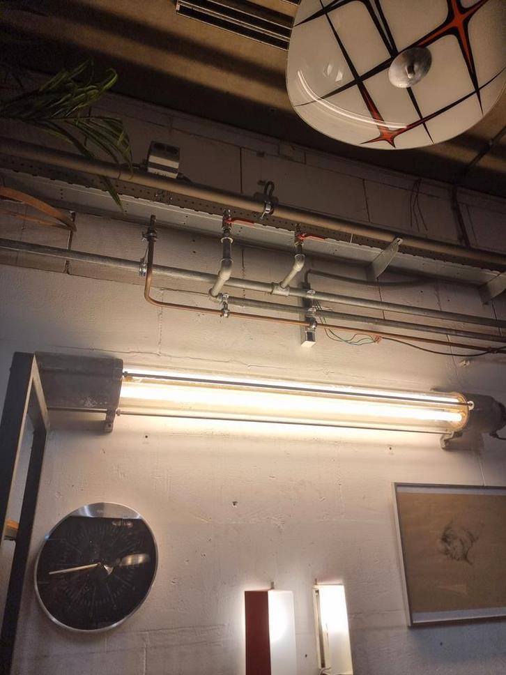 Vintage buis  lampen XL industrieel bunkerlampen 150p.s. !, Huis en Inrichting, Lampen | Overige, Zo goed als nieuw, Ophalen of Verzenden