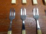 12-delig art deco bestek voor gebak, bakelieten handgreep, Antiek en Kunst, Antiek | Bestek, Ophalen of Verzenden