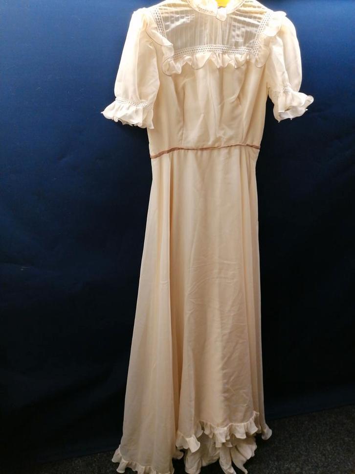 Retro vintage trouwjurk bruidsjurk trouwkleed beige 36/S zga, Kleding | Dames, Carnavalskleding en Feestkleding, Zo goed als nieuw