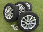 Set zomer en winterbanden Audi Q3, Ophalen, 215 mm, Banden en Velgen, 17 inch