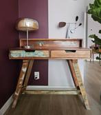 Massief sloophouten bureau te koop, Huis en Inrichting, Tafels | Sidetables, Ophalen, Zo goed als nieuw, 25 tot 50 cm, Rechthoekig